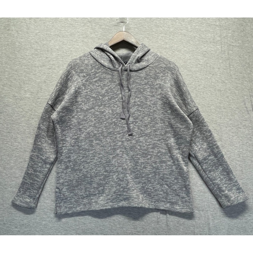 One Clothing Los Angeles Hoodie Womens Medium Gray Space Dye Knit Drop Shoulder